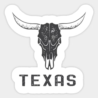 Texas Longhorn Skull Sticker